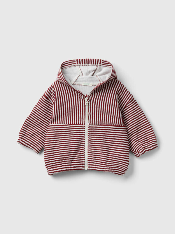 Striped 100% cotton sweatshirt New Born (0-18 months)