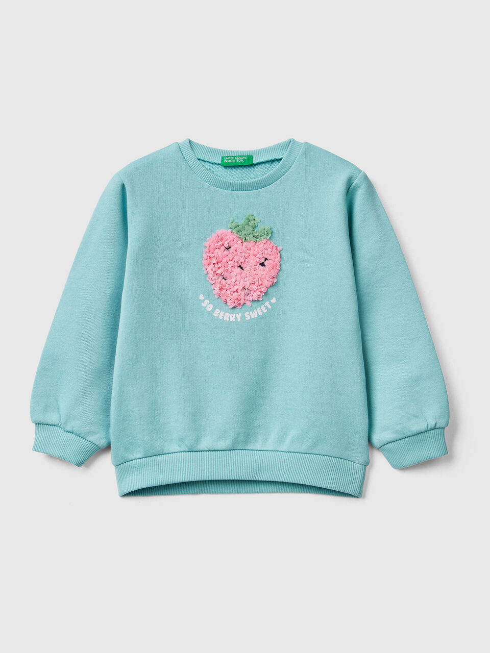 Sweatshirt with petal look applique image number 1