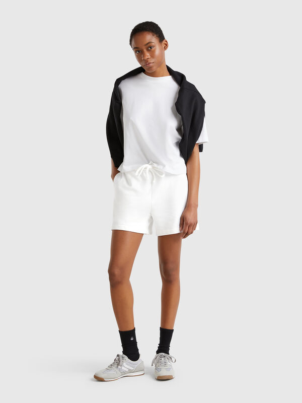 Shorts with logoed elastic Women