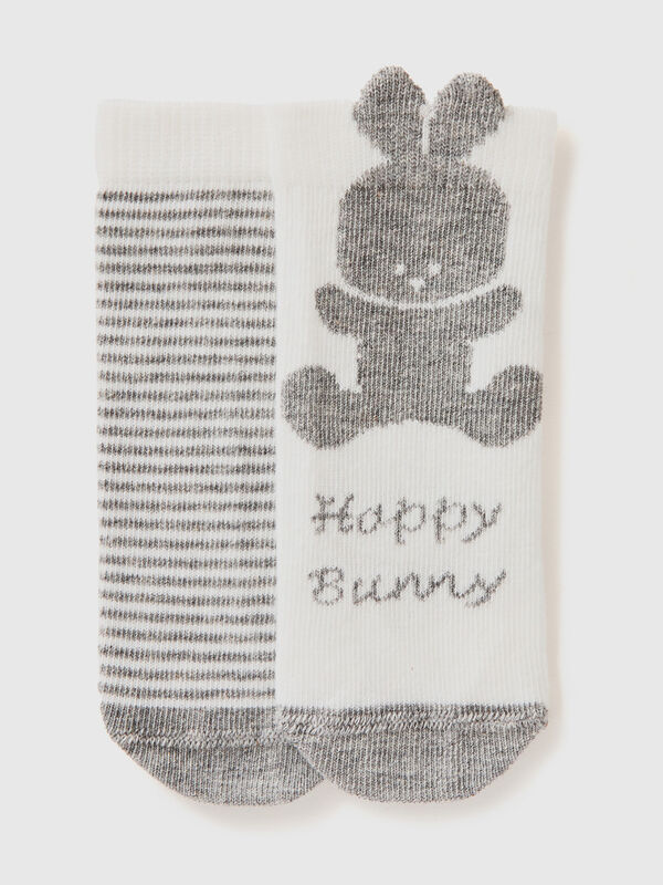 Sock set with stripes and bunny New Born (0-18 months)