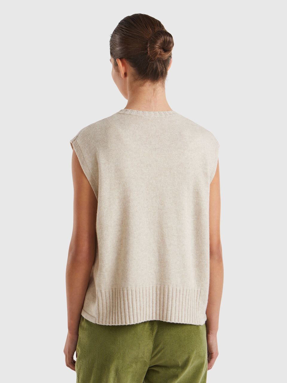 SLEEVELESS SWEATER Women image number null