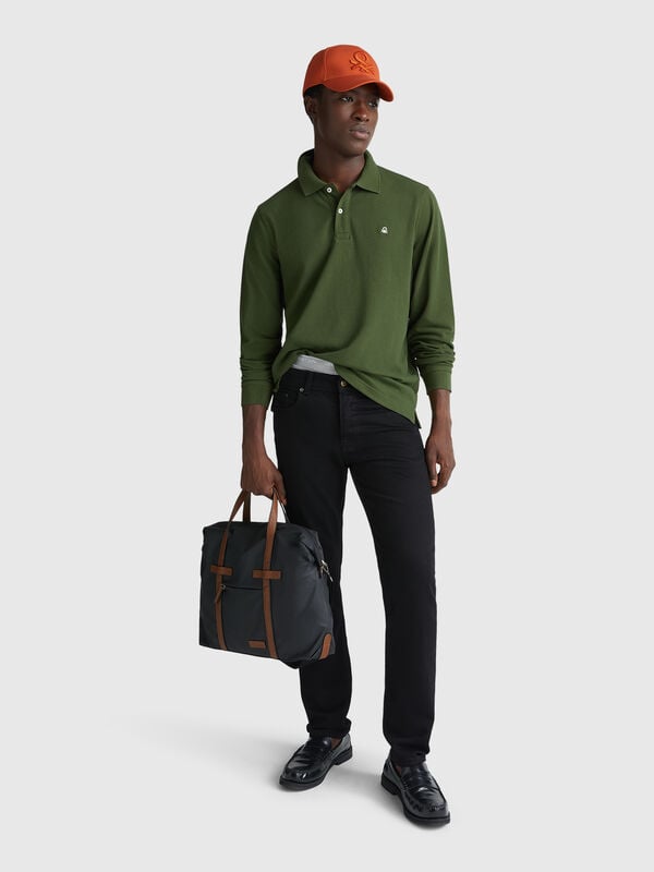 Long sleeve cotton polo  Men