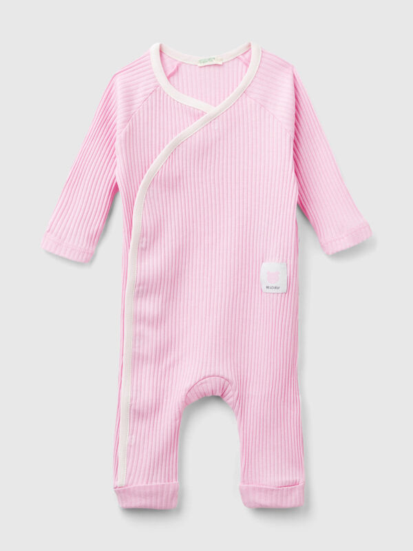 Ribbed onesie in organic cotton New Born (0-18 months)