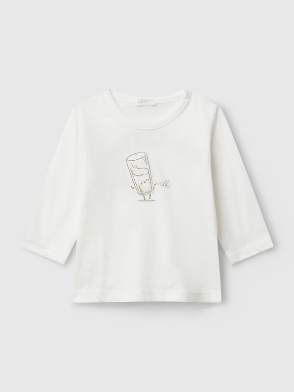 T-shirt with print and patch New Born (0-18 months)