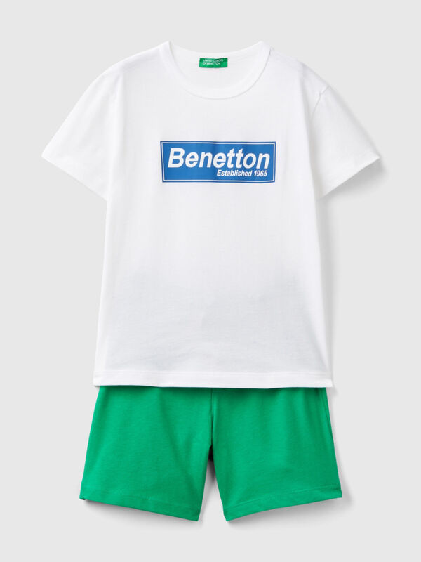 100% cotton t-shirt and Bermuda shorts set Junior Boy