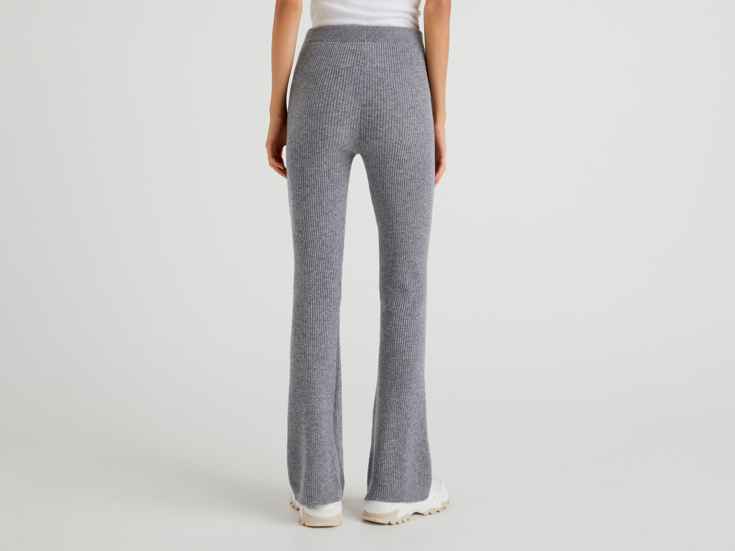 Flared trousers in wool blend image number 2