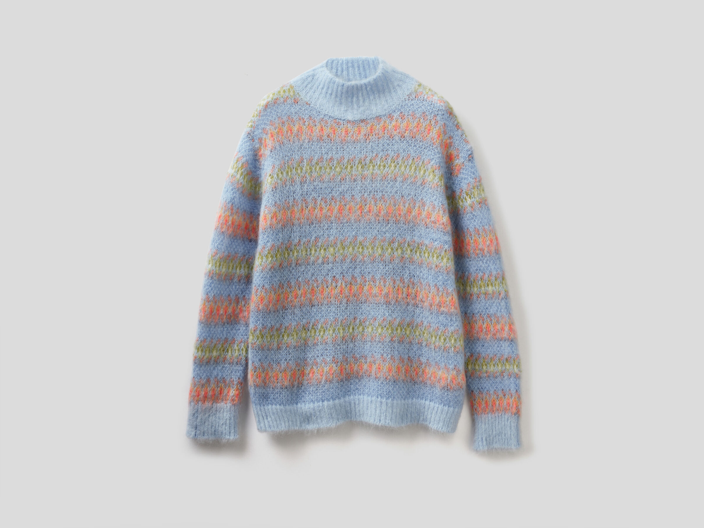High neck sweater in mohair blend image number 4