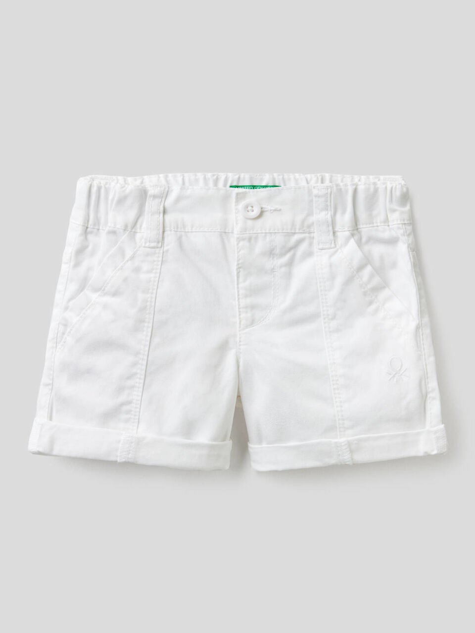 Bermudas in pure cotton canvas image number 1