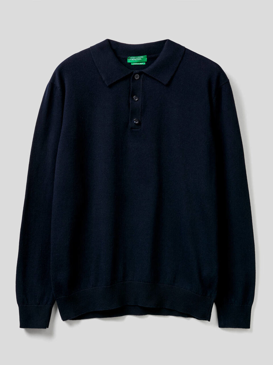 Cashmere and cotton blend polo image number 1