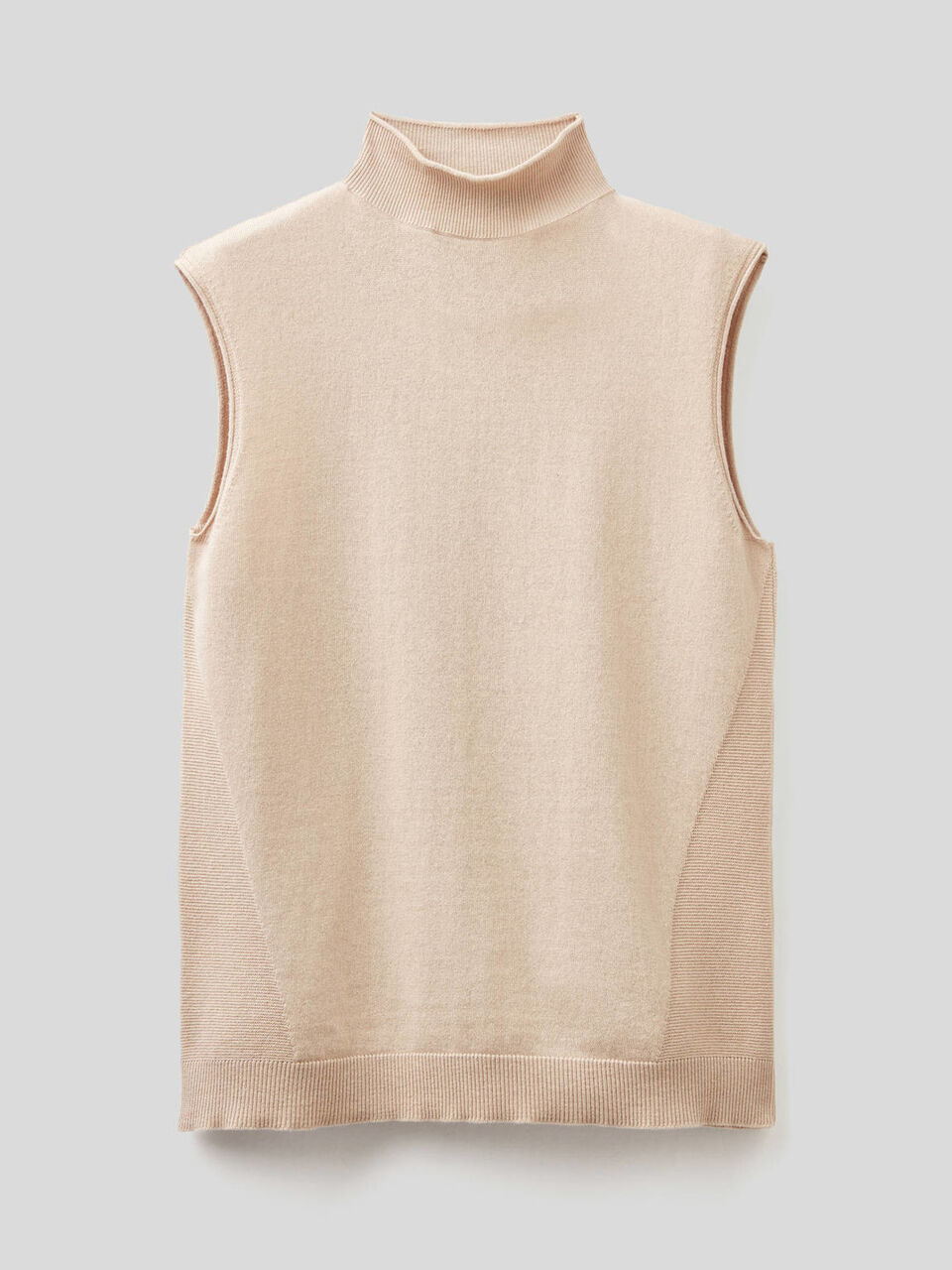 Sleeveless sweater in cashmere blend image number null