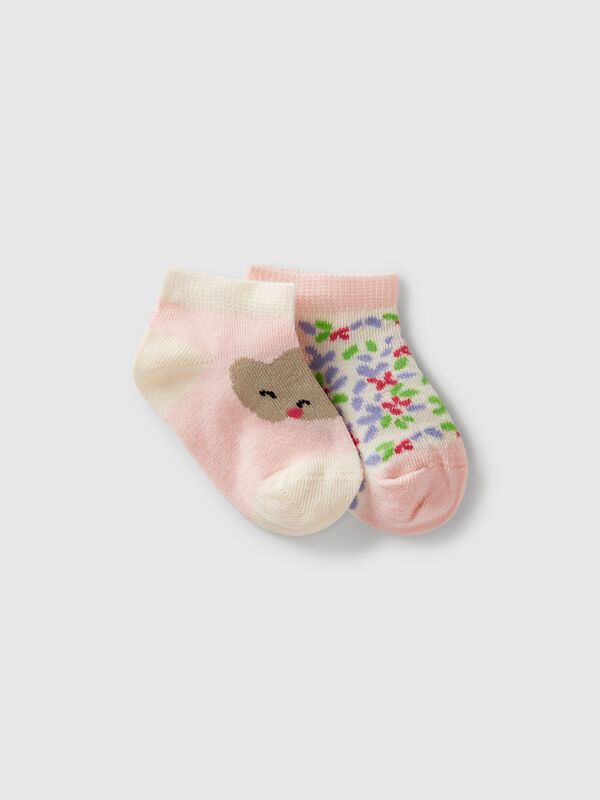 Set of socks with logos and stripes New Born (0-18 months)