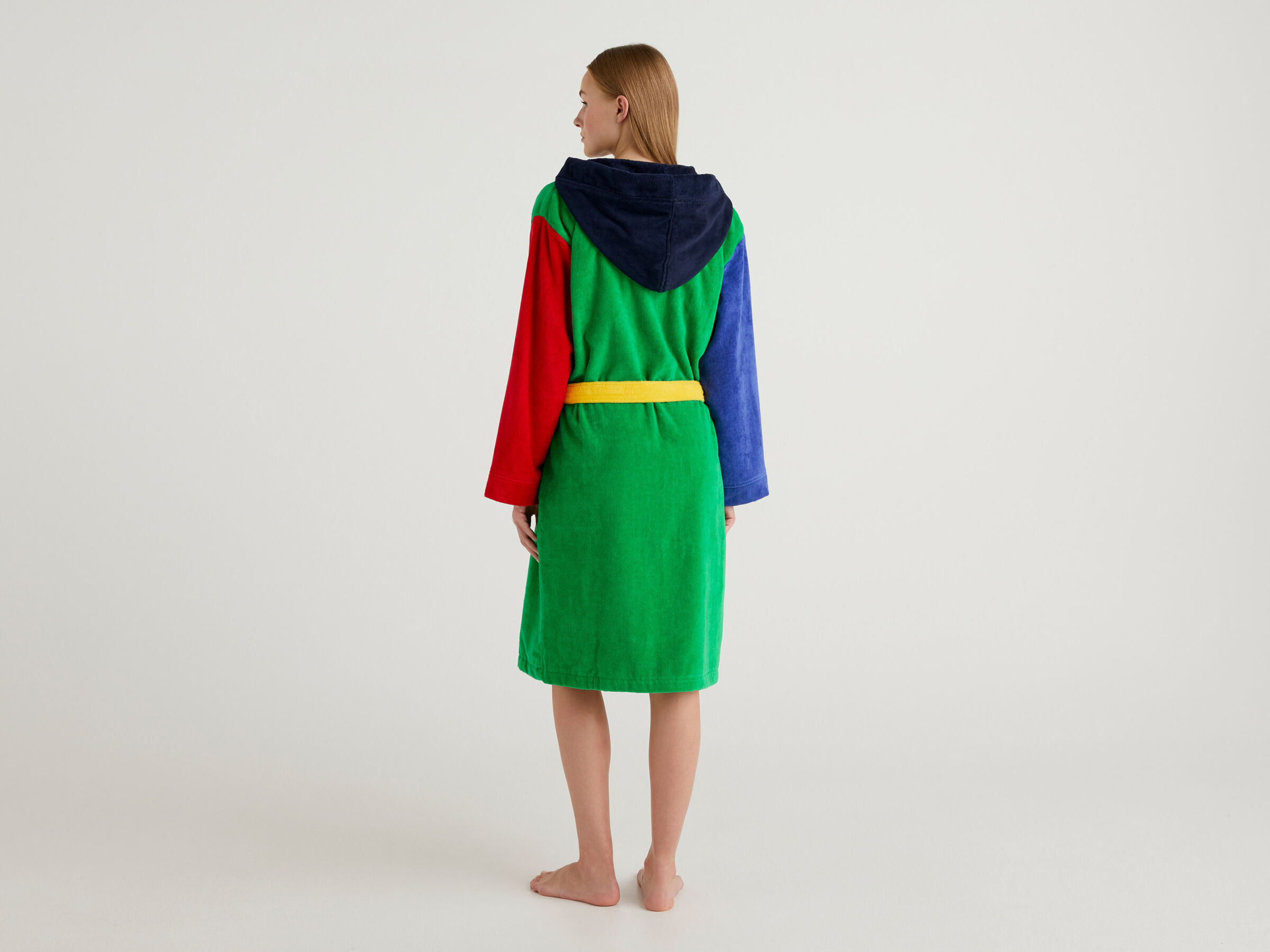 Color block bathrobe image number 2