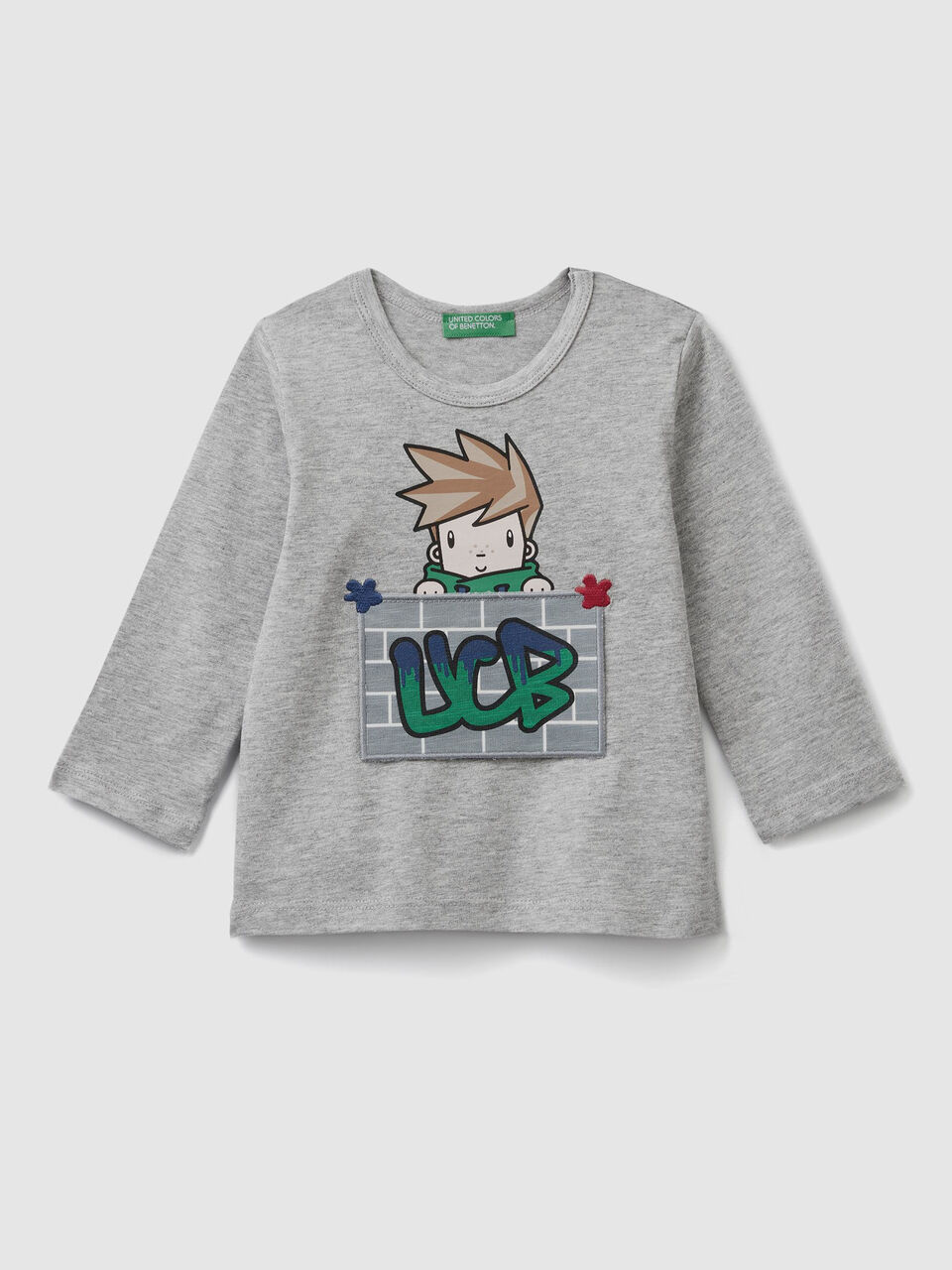Crew neck t-shirt with print image number 1