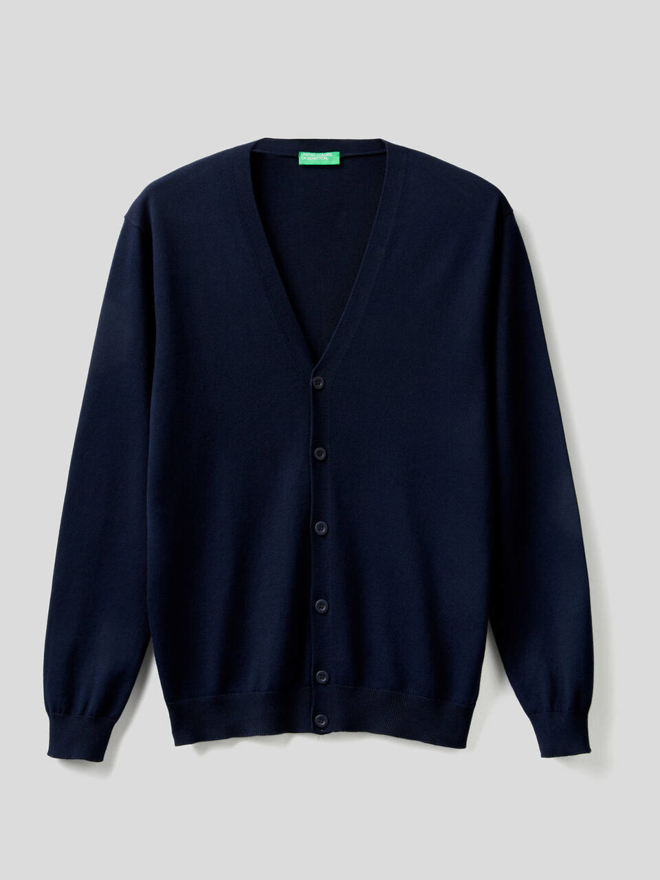 Cardigan in 100% cotton with V-neck image number 1