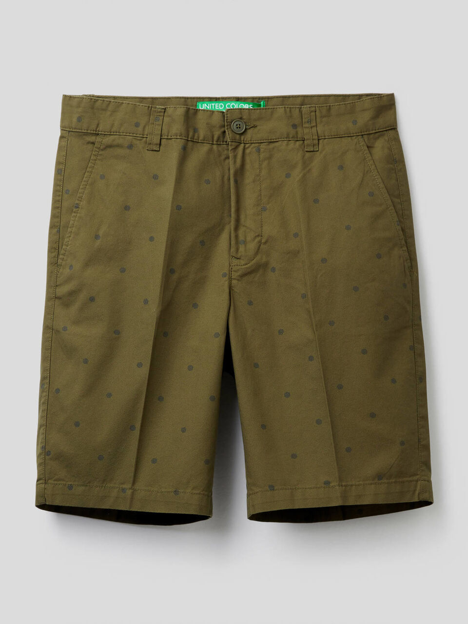 100% cotton patterned bermudas image number 1