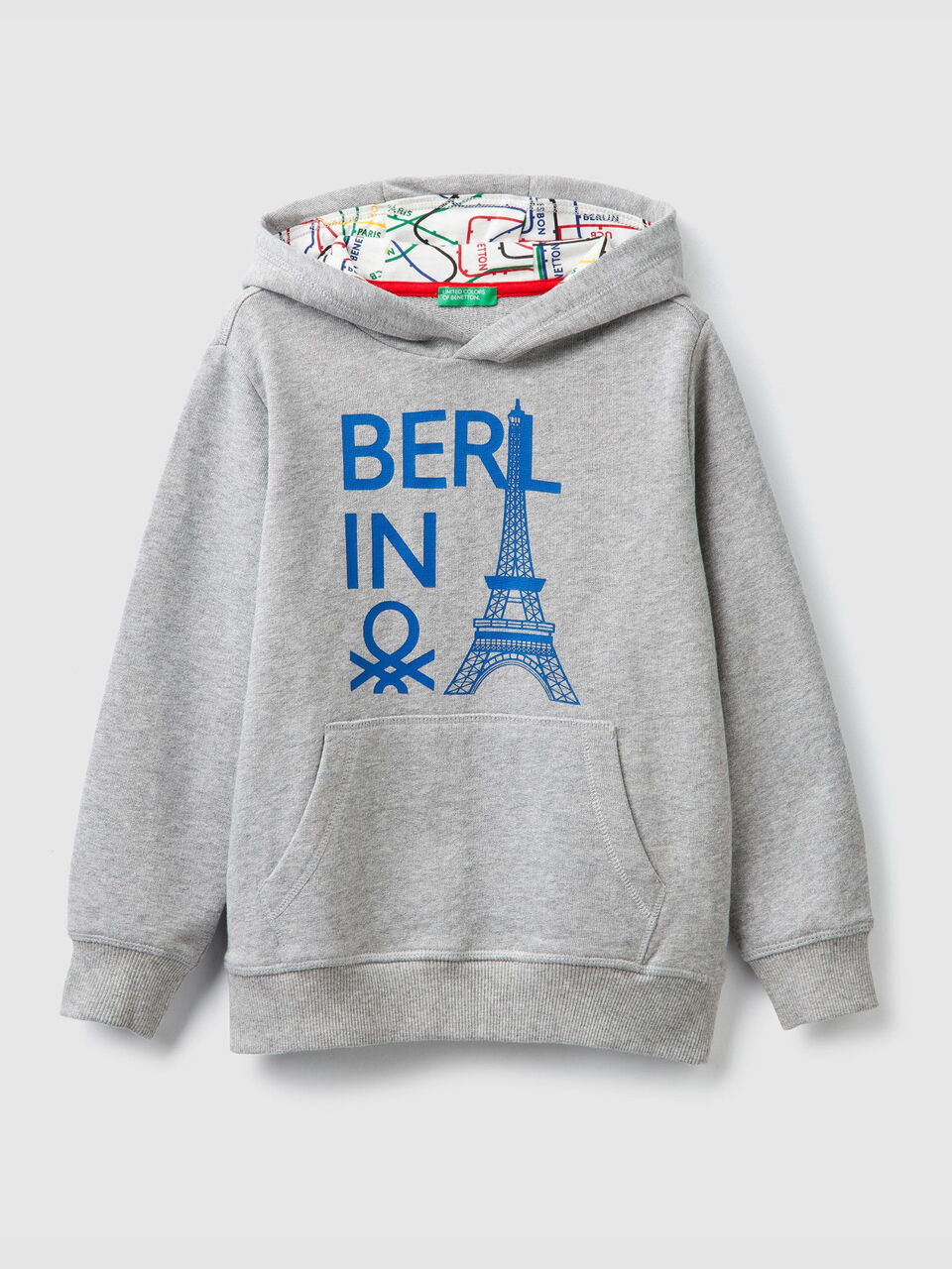 Hoodie with city print image number 1