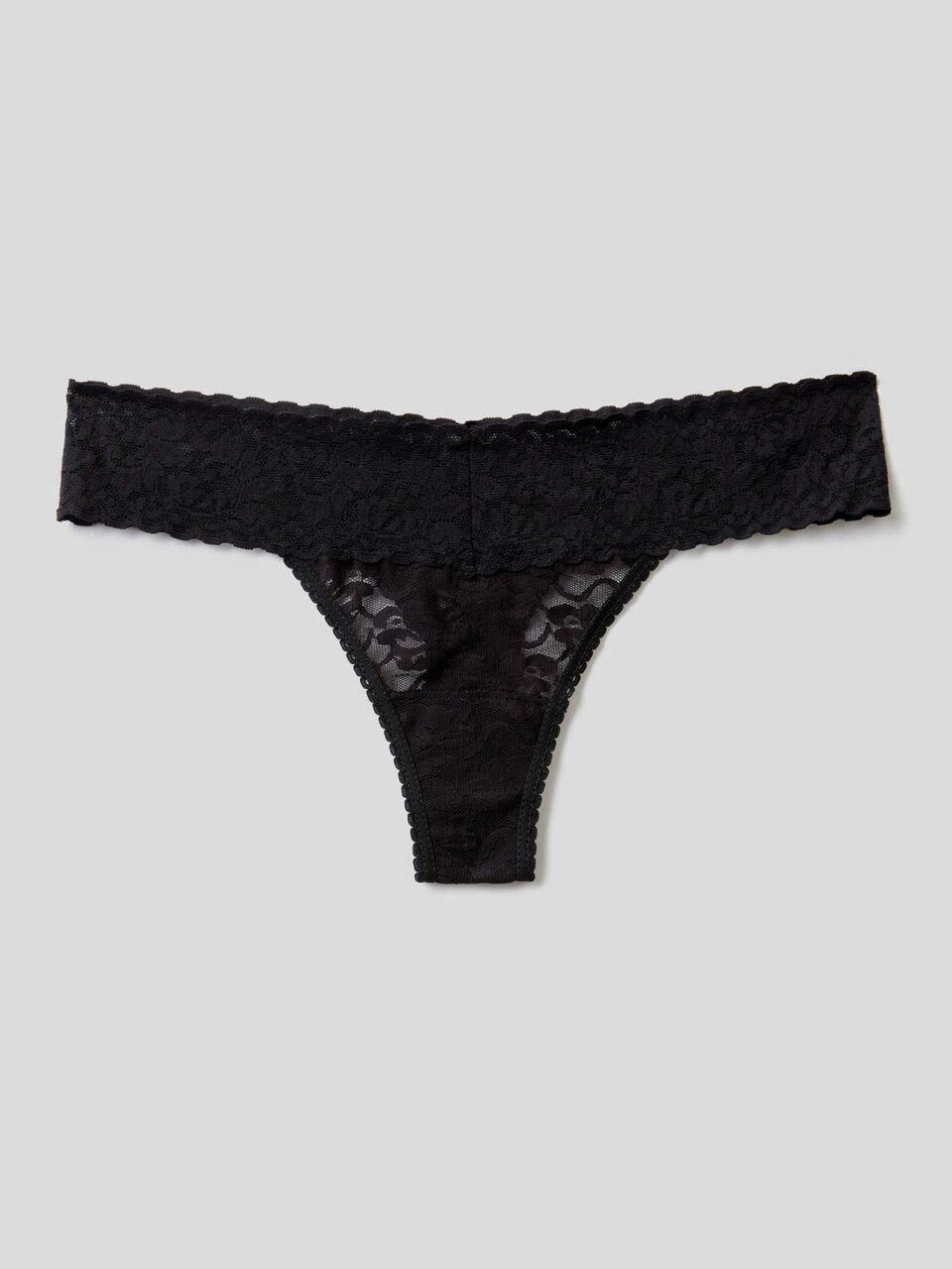 Stretch lace thong image number 1