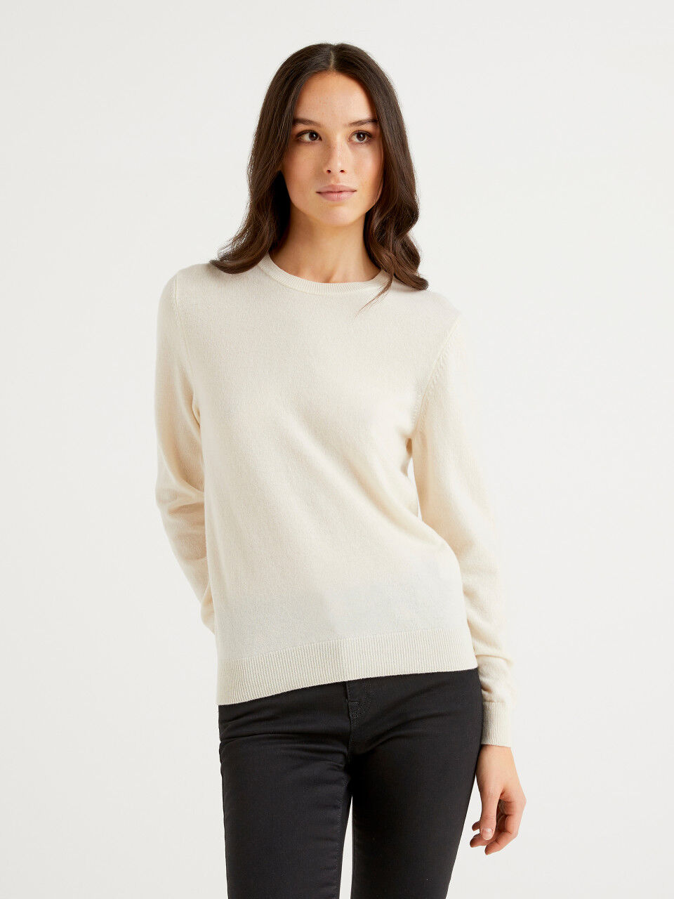 Crew Neck Merino Wool Sweaters Women