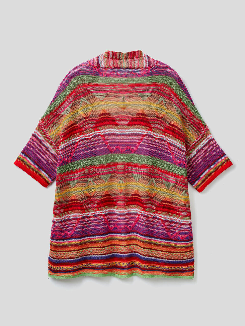 Multicolor cardigan in pure cotton image number 2