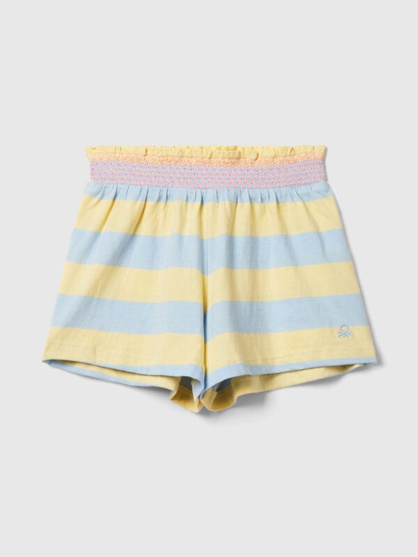 Striped shorts with ruffles Junior Girl