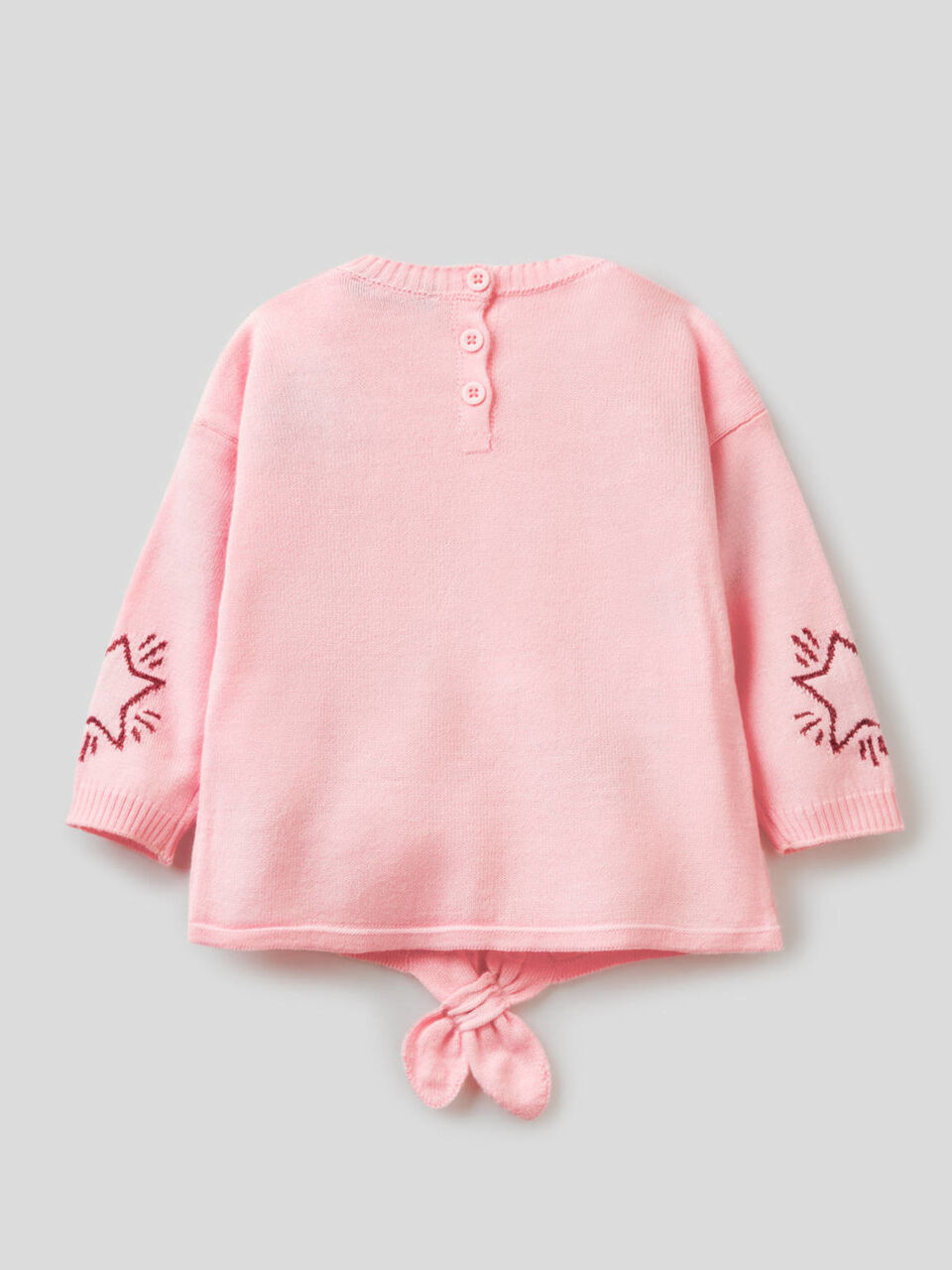 Sweater with inlaid stars and bow image number 2