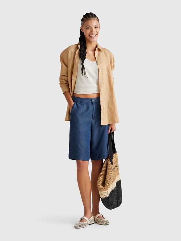 Bermudas in chambray Women