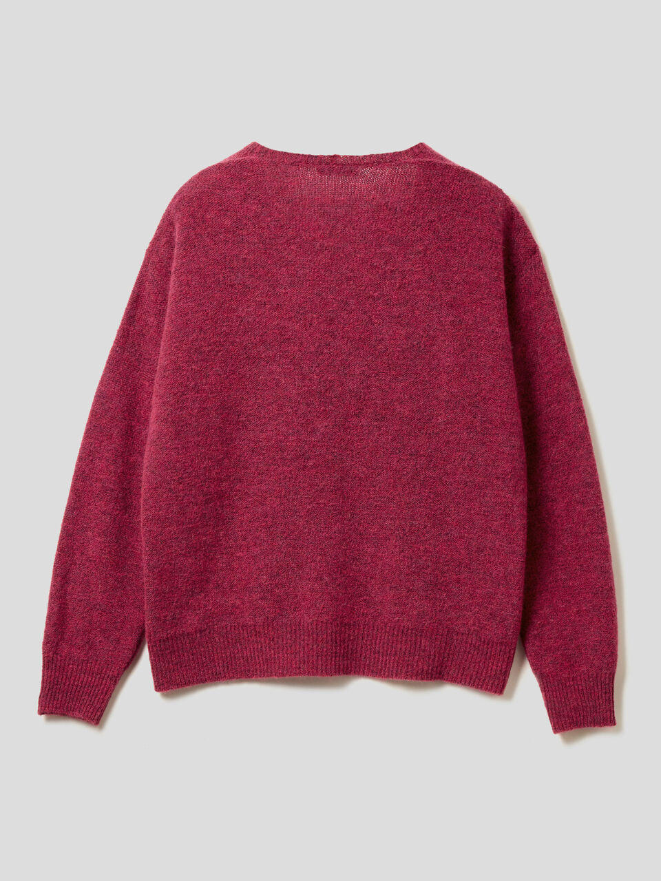 V-neck sweater in wool blend image number 2