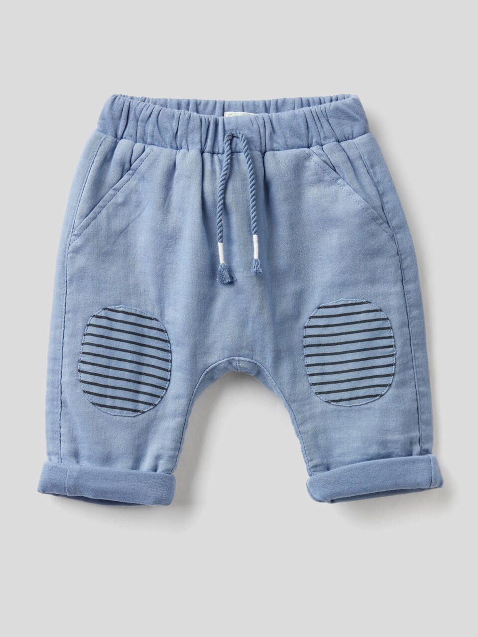 Trousers with striped patches image number 1