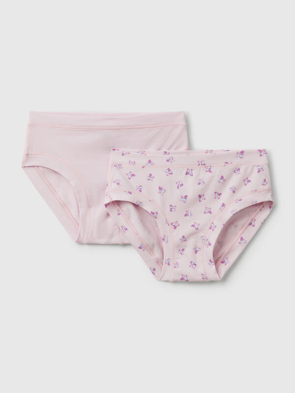 Two pairs of underwear in stretch  cotton Junior Girl
