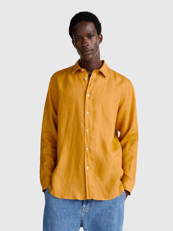 Shirt in pure linen Men