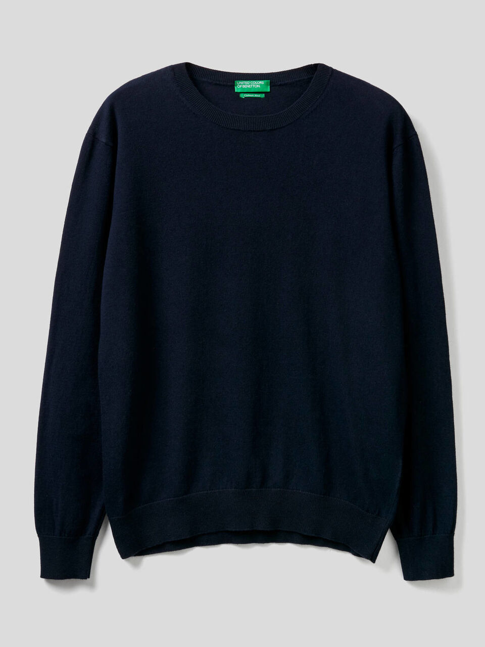 Sweater in cashmere and cotton blend image number 1