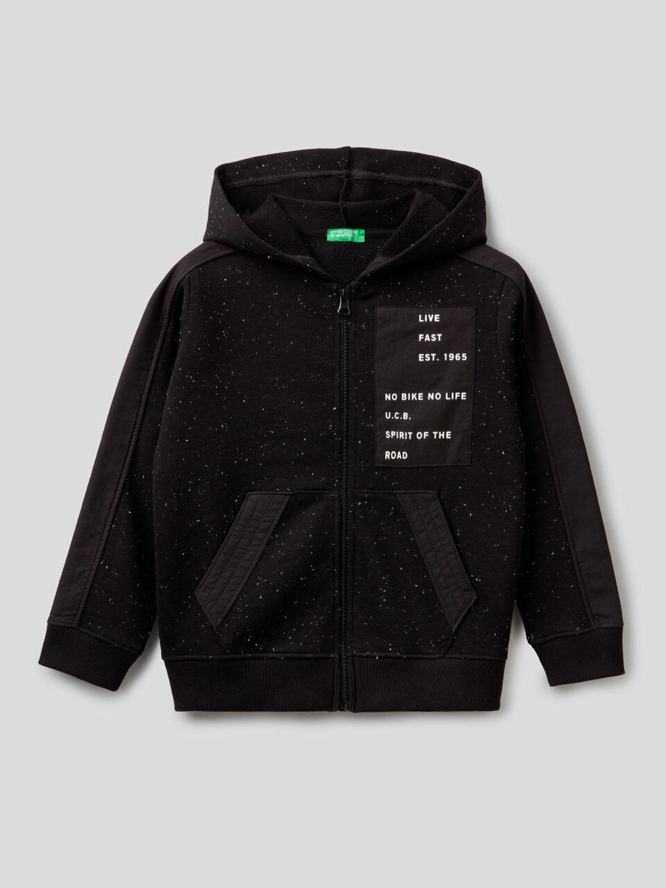 Sweatshirt with patch and fabric details image number 1