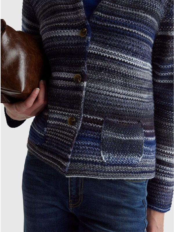 Multicolor knit jacket Women