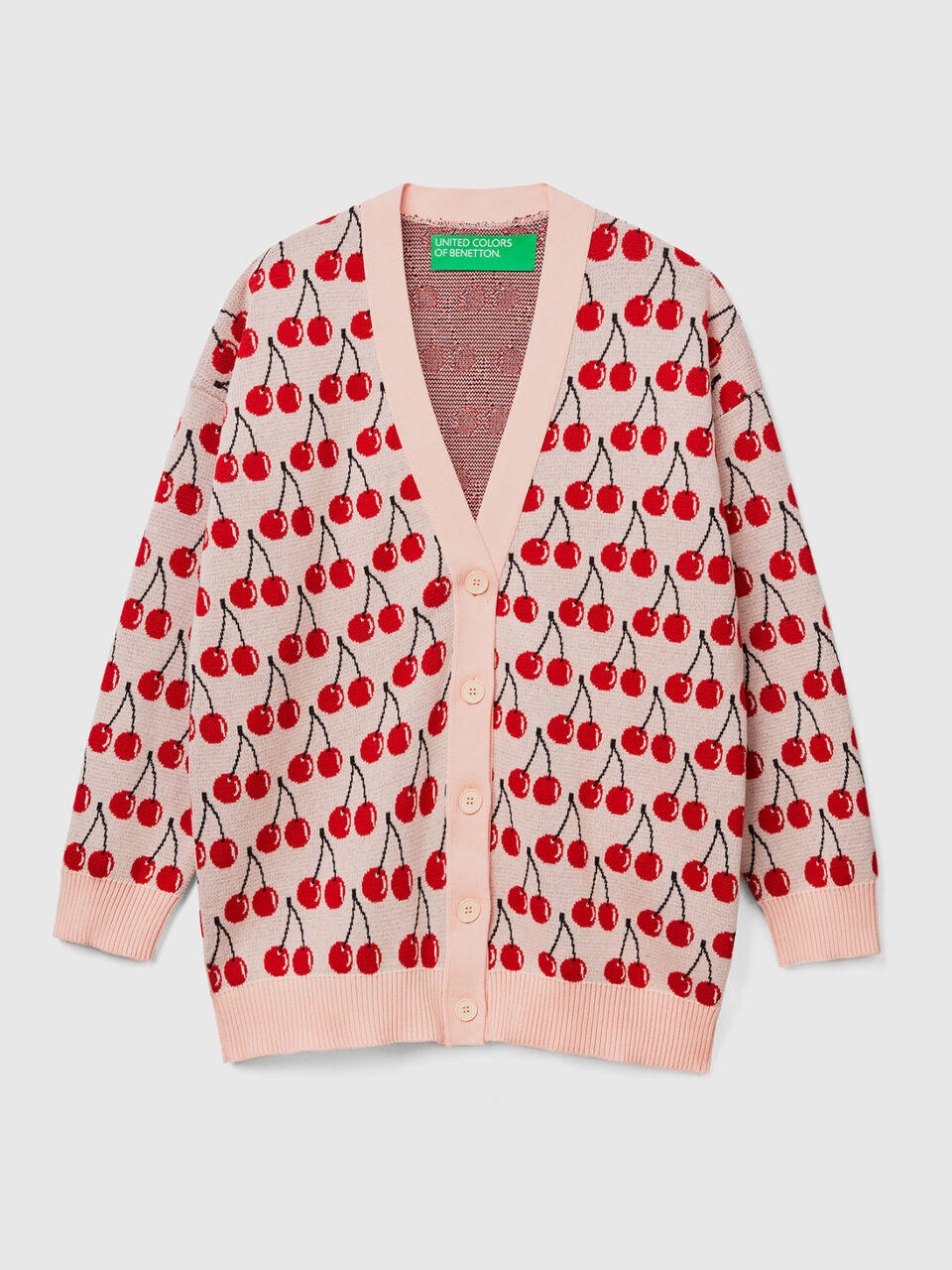 Cardigan with fruit pattern image number 1