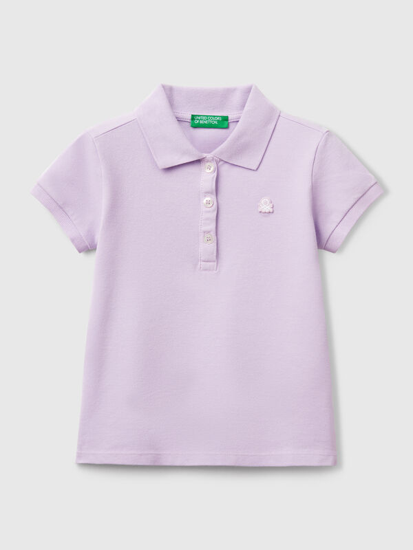 Short sleeve polo in cotton Junior Girl