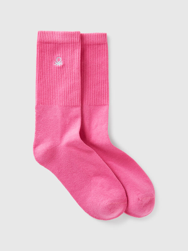 Sporty socks in organic stretch cotton
