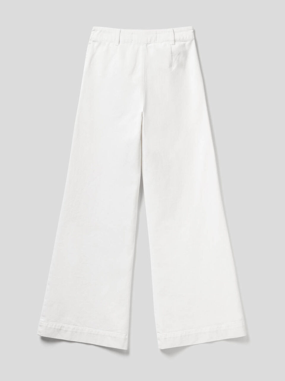 Trousers with wide leg in cotton image number 2