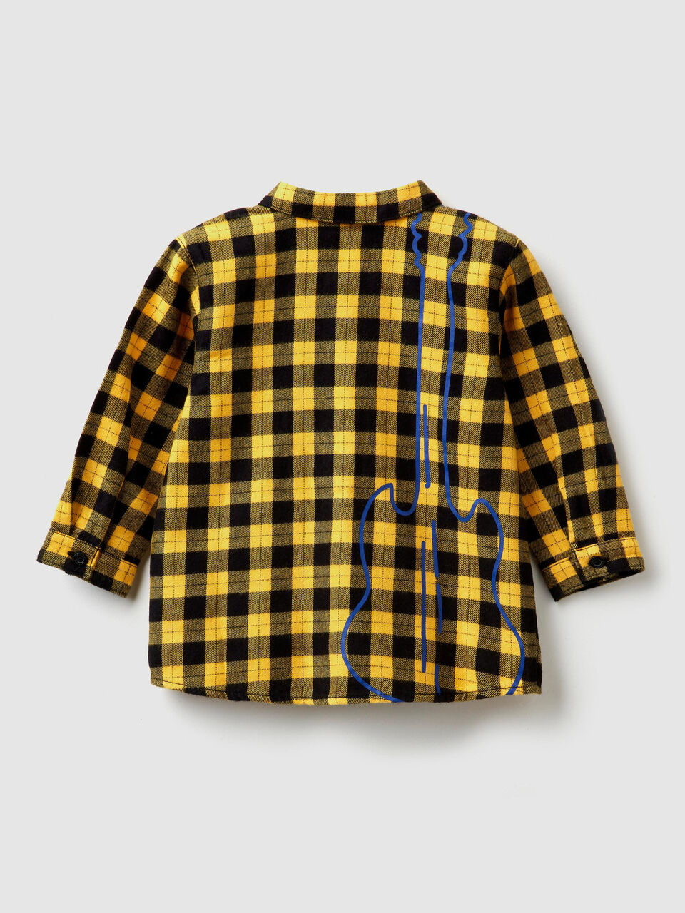 Check shirt with print on the back image number 2