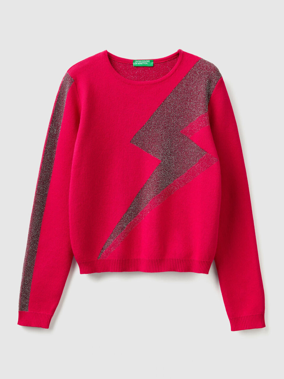 Sweater with lurex graphics image number 1