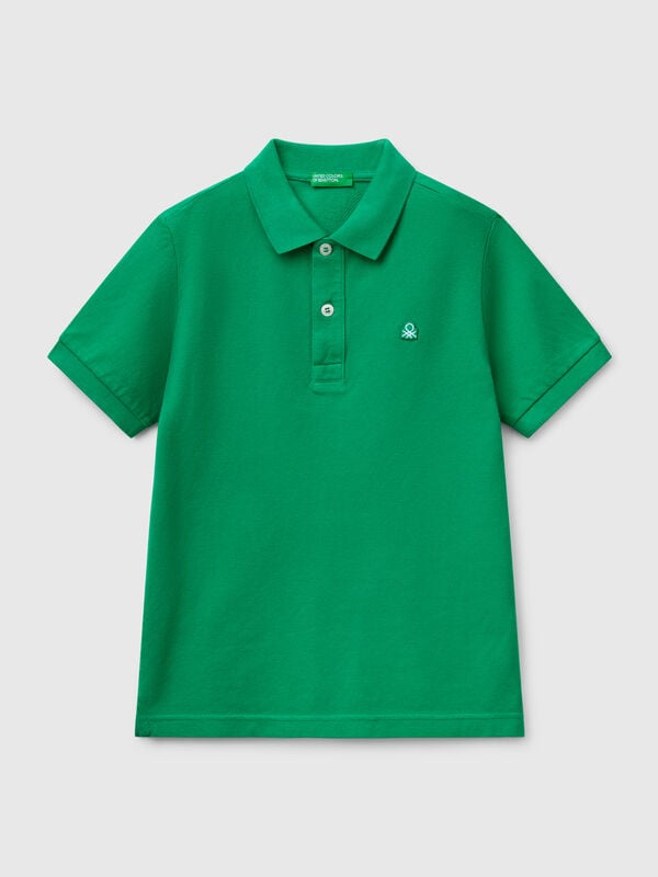 Slim fit polo in pure cotton Junior Boy