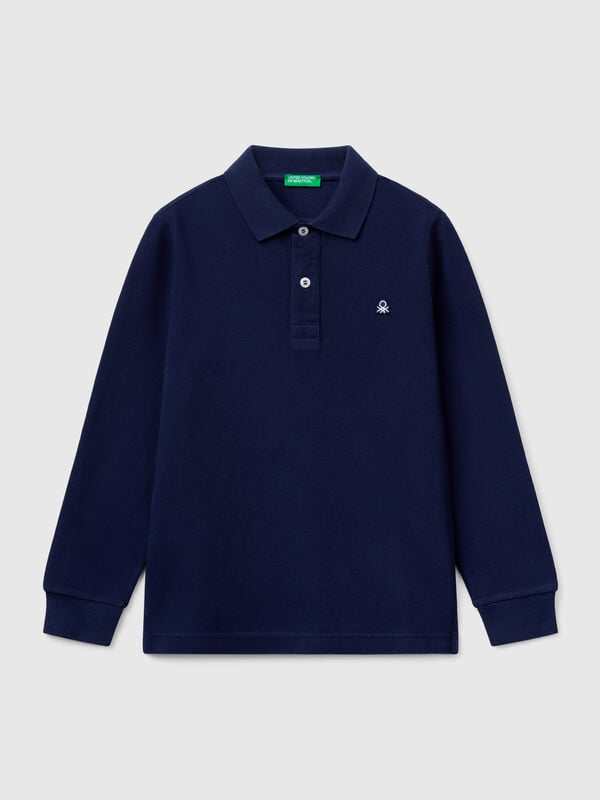  cotton long sleeve polo Junior Boy