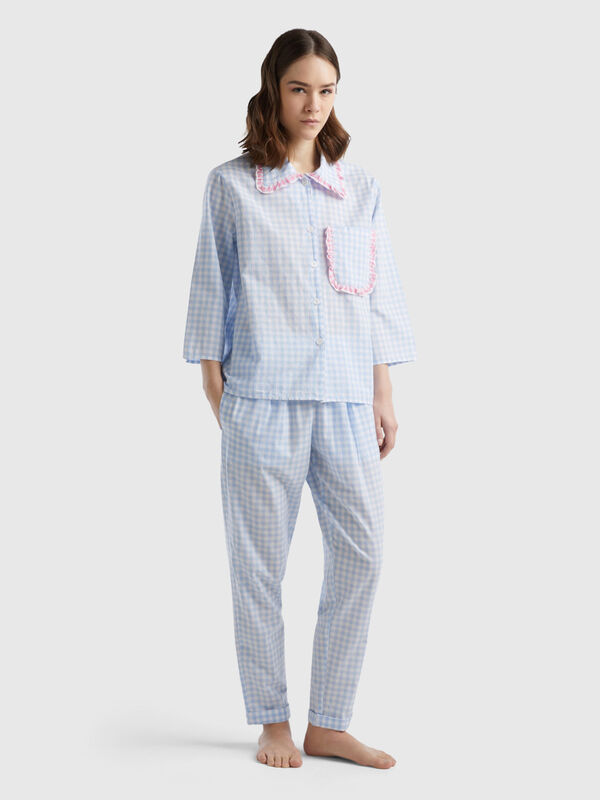 Trousers with Vichy check pattern Women