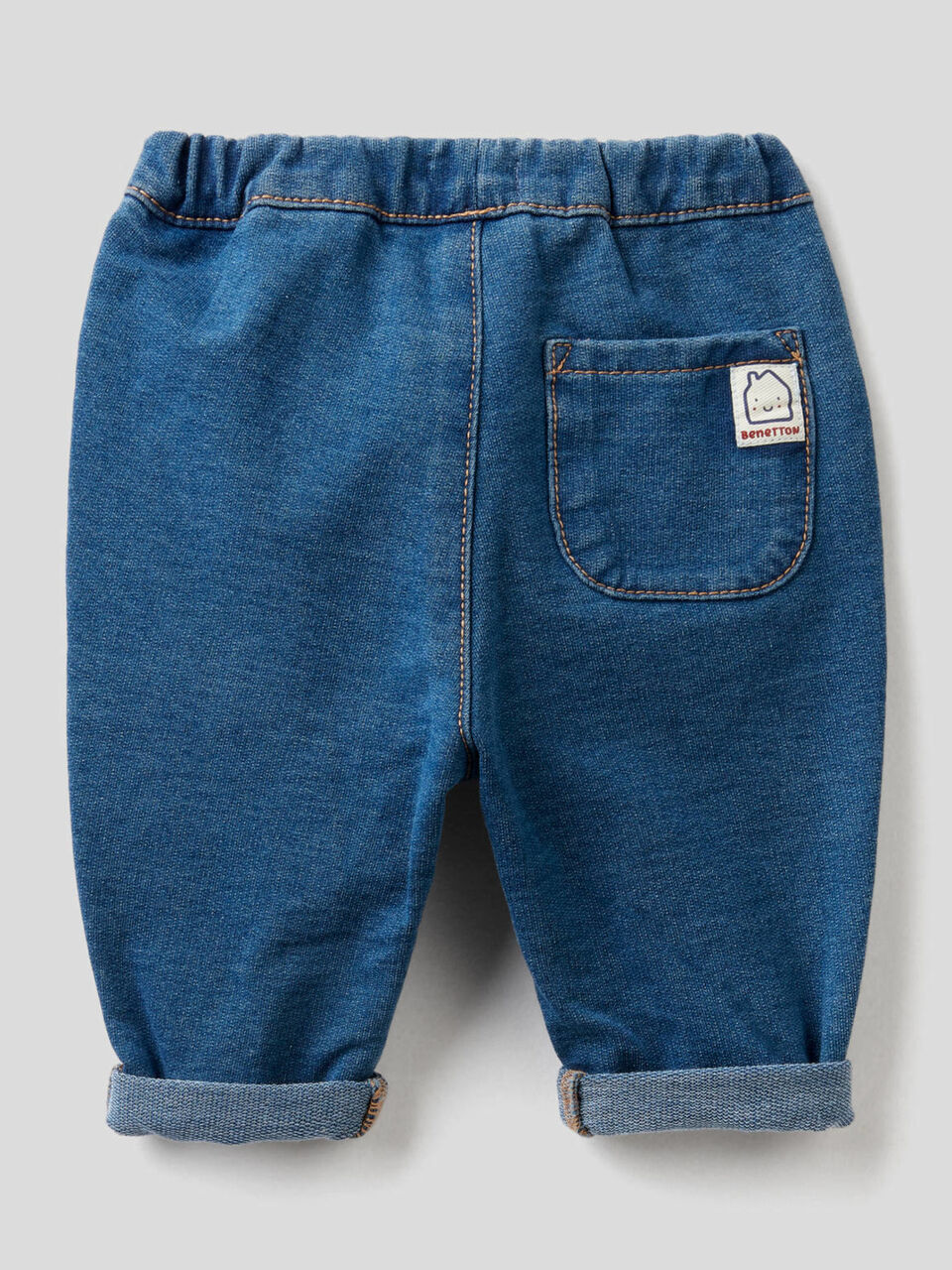 Stretch denim look sweatpants image number 2