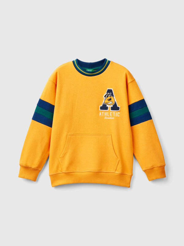 Sweatshirt with embroidery in cotton and viscose blend Junior Boy