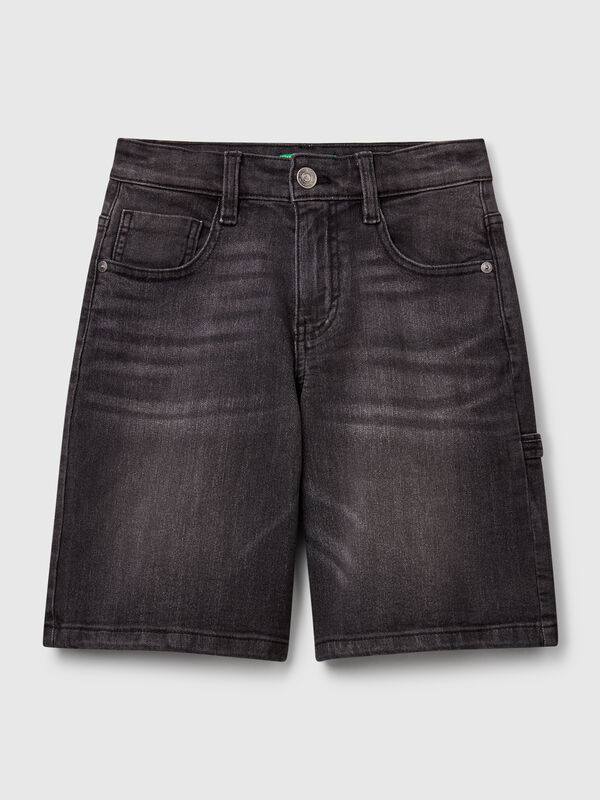 Straight fit denim bermudas Junior Boy