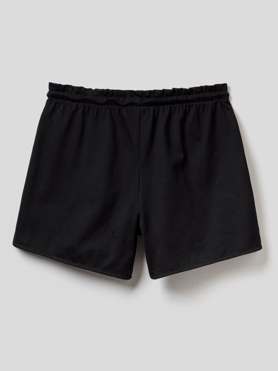 Shorts in 100% cotton with ruffled waist image number 2