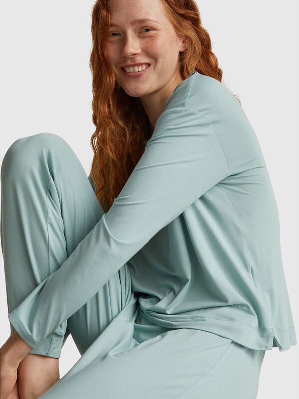 Long sleeve t-shirt in stretch Modal Women