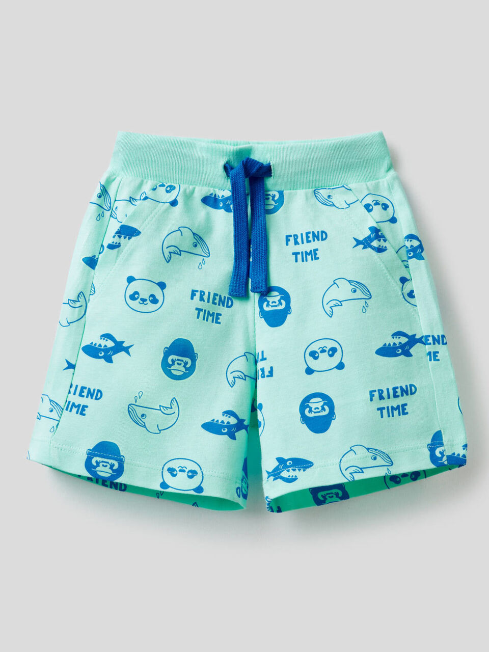 Printed shorts in 100% cotton image number 1