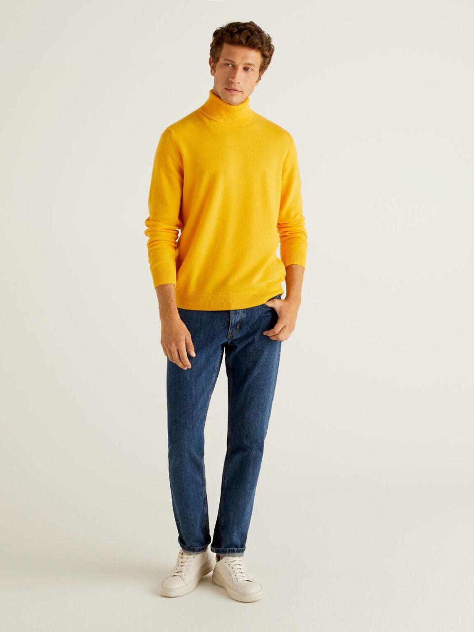 orange turtleneck men
