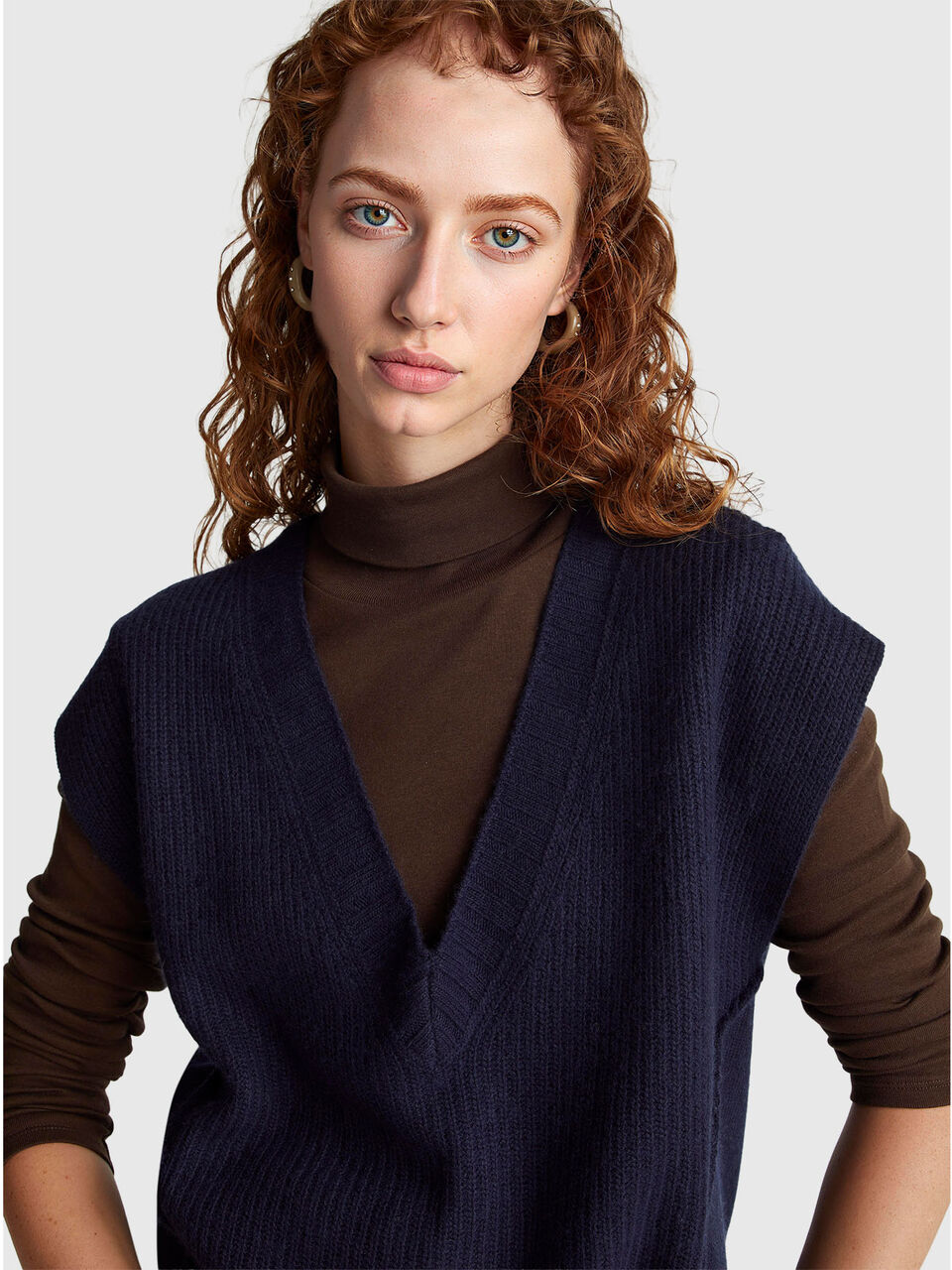 S/L V NECK SWEATER Women image number null